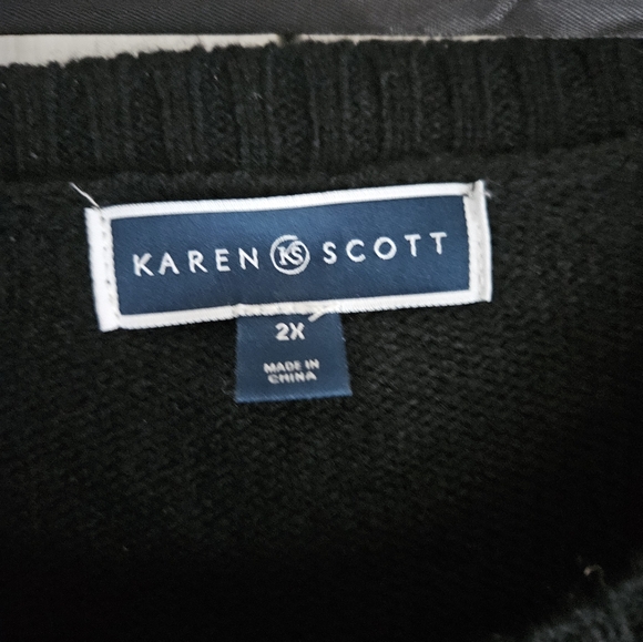 Karen Scott Christmas sweater size 2X lots of sparkling sequins - Picture 14 of 15